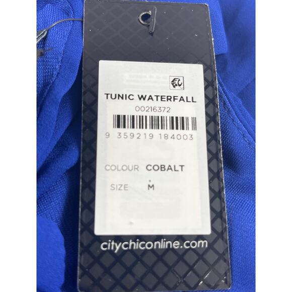 City Chic Waterfall Tunic in Cobalt - Picture 7 of 9